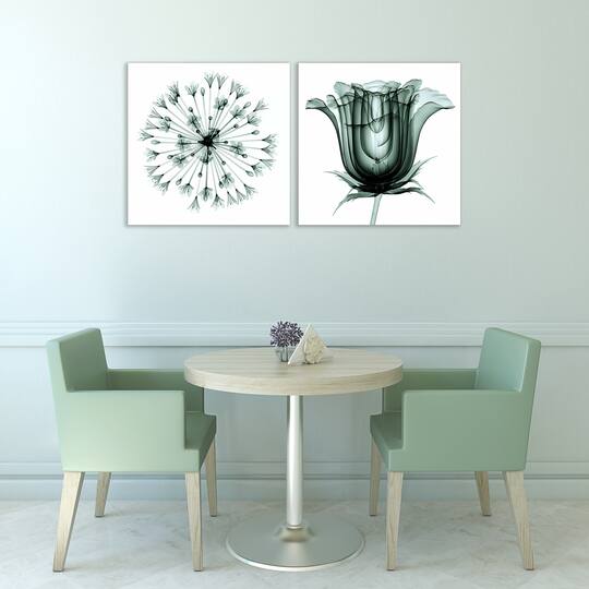 Empire Art Direct 24" x 24" African Bluebell Rose Veil Frameless Printed Tempered Glass Wall Art Set